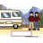Personalized RV Couple Cartoon Caricature with a Mat, Ready to Frame-104371454