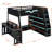 Full Loft Bed With Freestanding Desk, Lighted Monitor Stand, Storage Bookcase And Gaming Entertainment Center-1271594520