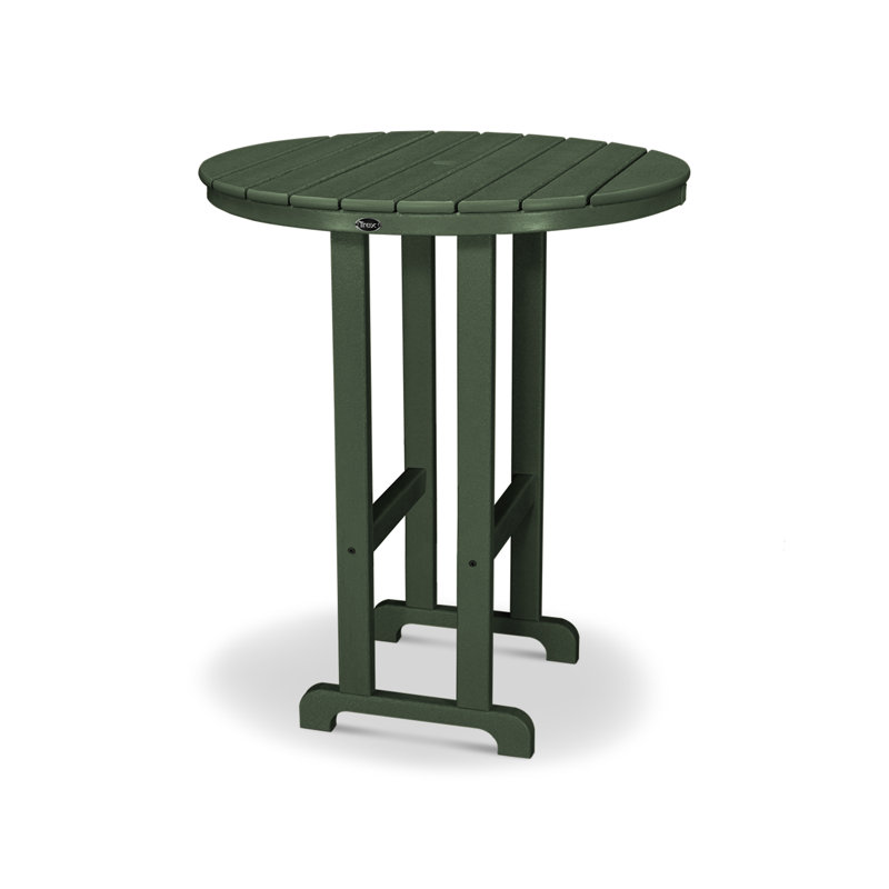 Table de bar ronde POLYWOOD Monterey Bay, 48 po, Toit de forêt tropicale