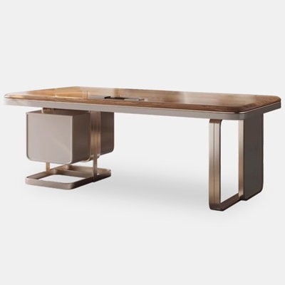 Italian Light Luxury Solid Wood Computer Desk