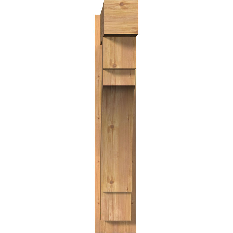 Persienne en bois Merced Block Rustic Timber, P 28 po x H 40 po, 6" W Douglas Fir (Rough Sawn)