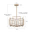 Luminaire suspendu 4 lumières lanterne géométrique minimaliste semi-encastré Marco -458871735