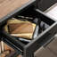 Bureau en L, finition brune