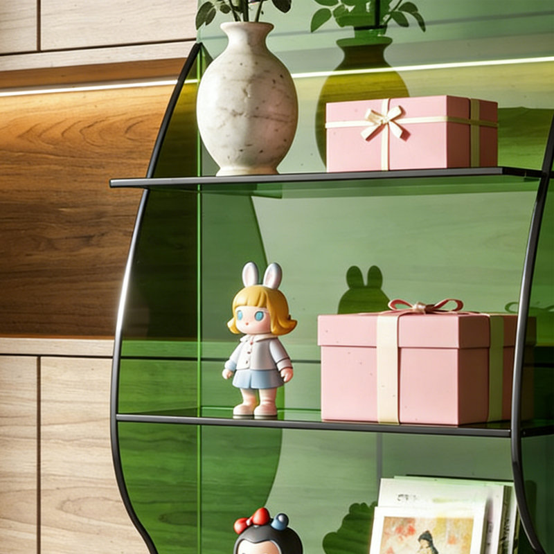 Étagère de rangement verte en acrylique, (5 tablettes) H 57,09 po x l 23,62 po x P 9,84 po