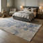 Tapis bleu / gris à motif floral Ophelia Lux-1804962312