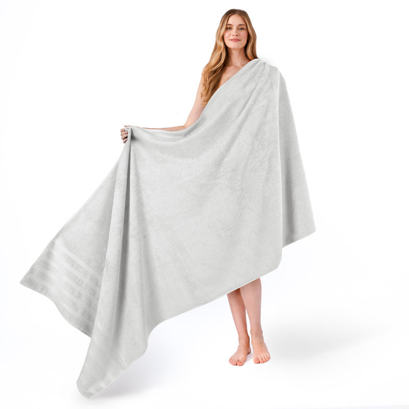 Darcelle 100% Cotton 35x70 Jumbo Large Bath Sheet, Duck Egg