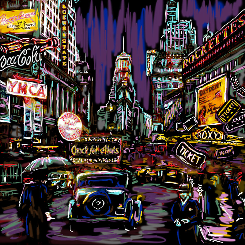Impression d'art mural de qualité photo rétro New York City, H 10 po x l 10 po x P 0,10 po