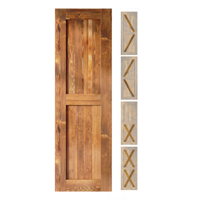 5-IN-1 Design Colour Solid Pine Wood Unassembled Door Only
