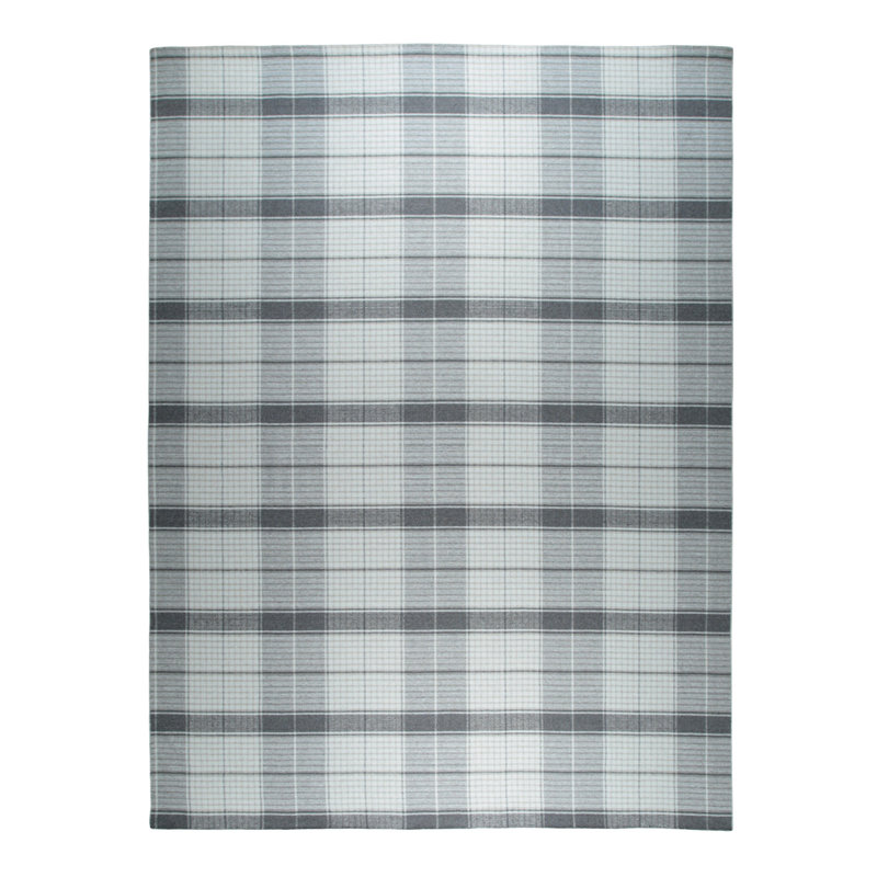 Lila Bianca Gray Flatweave Wool Transitional Geometric Hand-Knotted Area Rug, Rectangle 10' x 14'