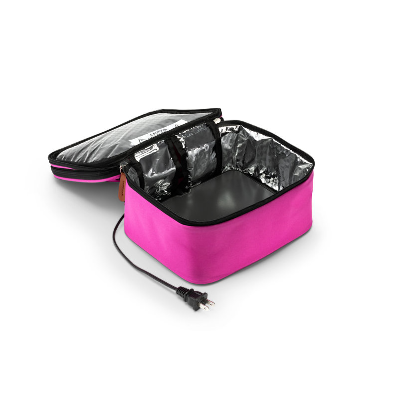 Transporteur d'aliments portable extensible, isolant et portatif, Rose