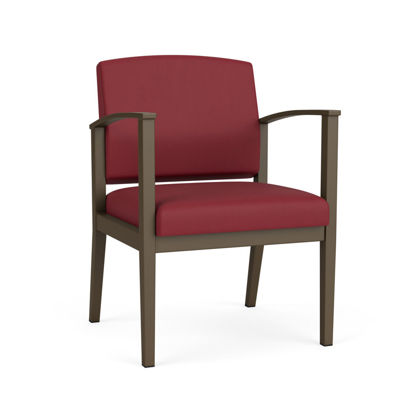 Chaise en métal Amherst, Bronze, Vinyle Patriot Plus Bordeaux