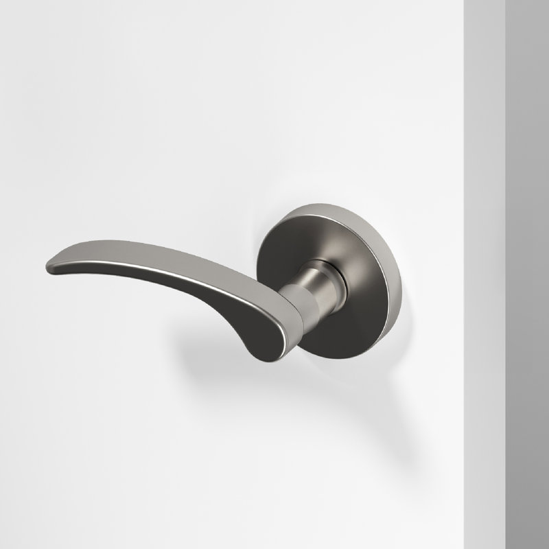 Brook Single Dummy Door Lever Modern Concealed Design Non-Turning for (Closet, Pantry or Hallway) – Sleek Minimalist Style in Brushed Nickel