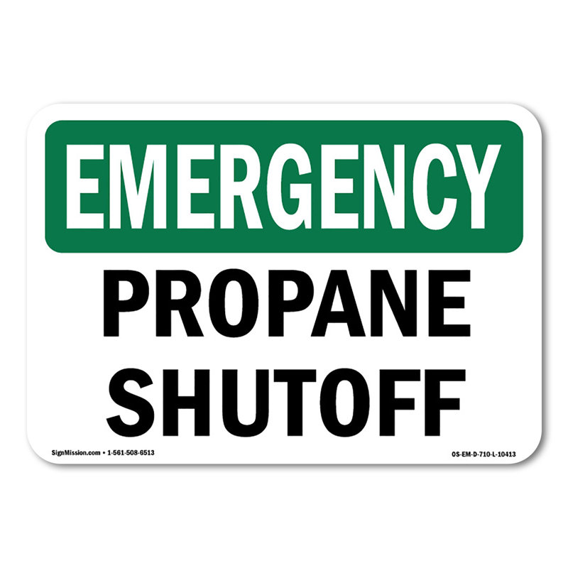 Enseigne de propane en plastique 14 po x 10 po