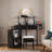 Corner Vanity Desk With Charging Station, Removable Pull-out Side Cabinet, Glass Tabletop, Drawer, Shelf And Storage Cushioned Stool-123038720