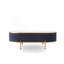Table basse moderne avec plateau en pierre blanche et grise
