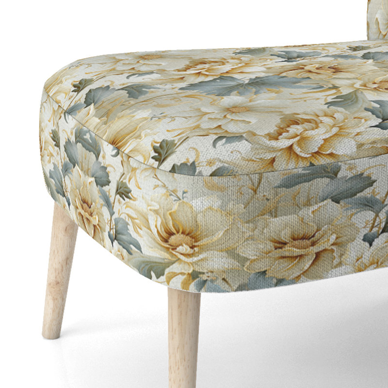 Chaise d'appoint rembourrée Cottage A, Motif fusion néo-victorienne