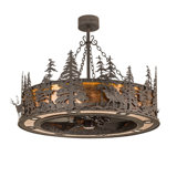Elk At Dusk Downrod Ceiling Fan