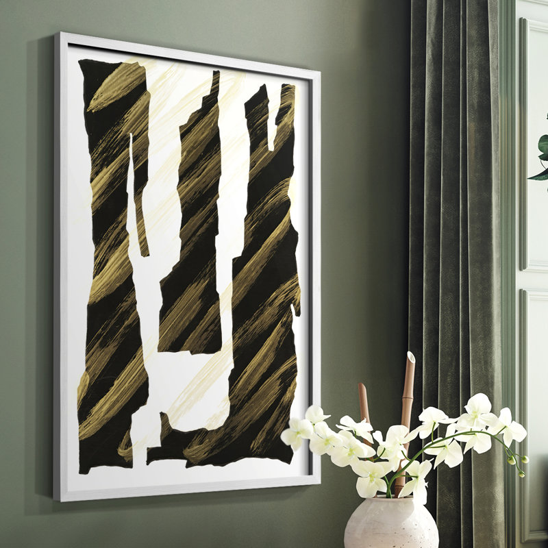 Onyx Obelisks I Framed Print - Solid Wood, White, 20" H x 16" W