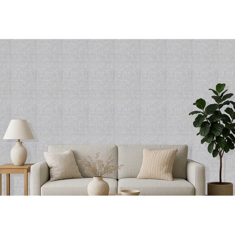Papier peint en toile de lin Pi., Argent argent