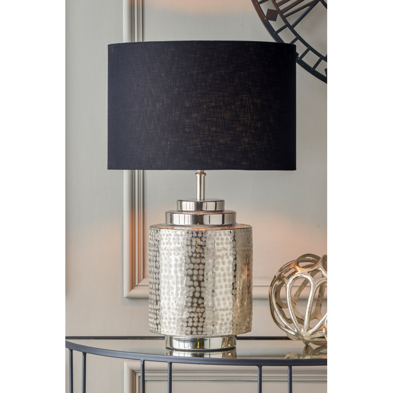 Zuri Metal Table Lamp, Silver