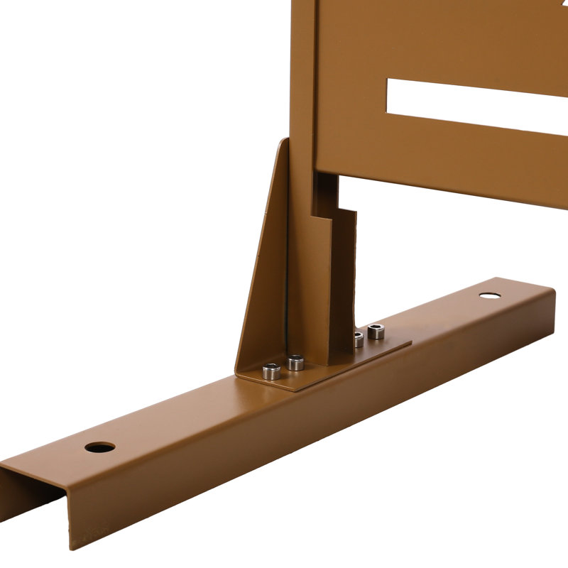Clôture d'intimité extérieure et intérieure en métal H 76 po (l) - pour terrasse de balcon durable brun Ps109, Brun