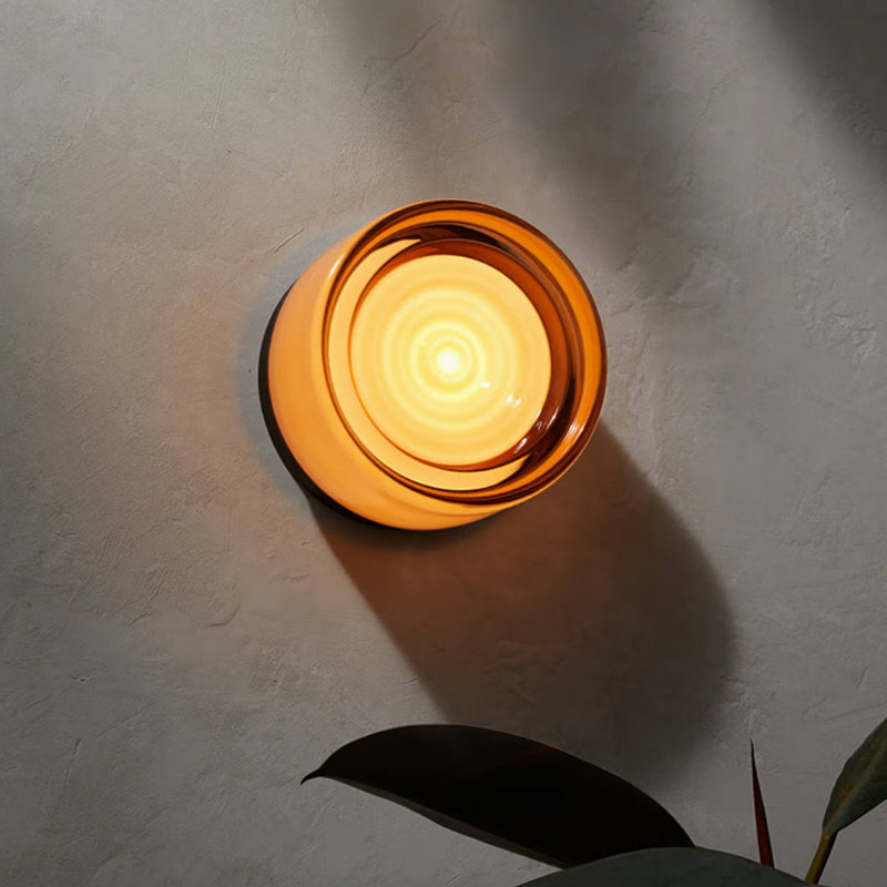 Mini lampe murale ronde à DEL, Orange