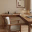 Bureau en bois de noyer massif en L avec 3 tiroirs-109624432-109624435