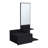Vienna 23.6" Wide 3-Tier Shelf  Floating  Mirror Console Table, Full Extension Drawer White-767172797
