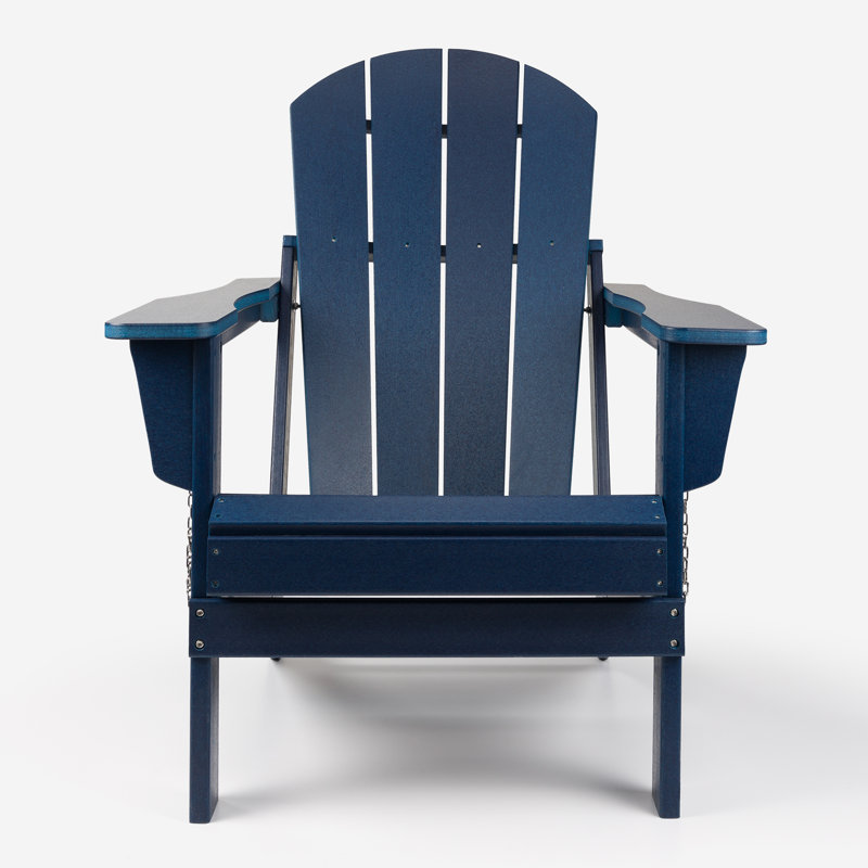 Deerfiled Foldable Outdoor Adirondack Chair, Blue