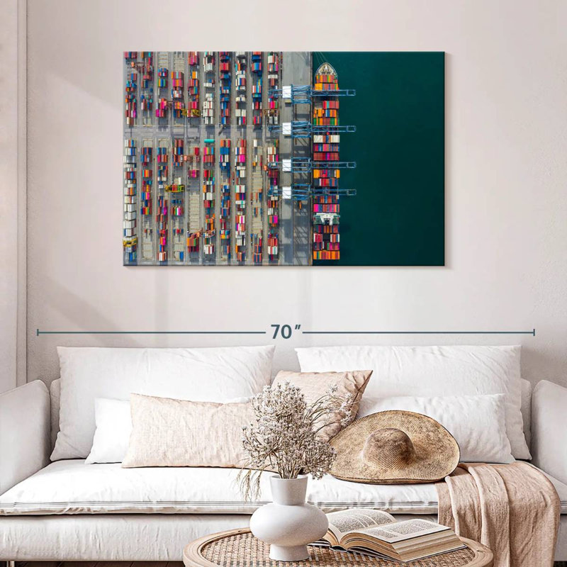 Mehar Seaport From Above, 30" H x 45" W