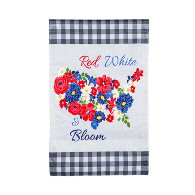 (Meadow Creek) Rouge, blanc, fleur, toile de jute de jardin