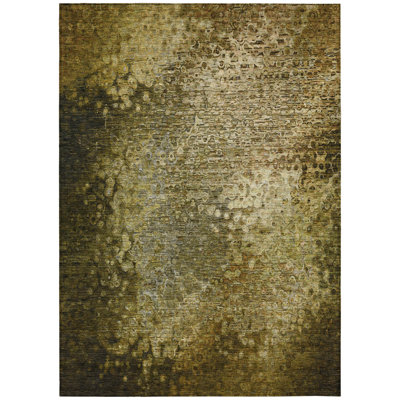Cresley Washable Abstract Indoor / Outdoor Rug