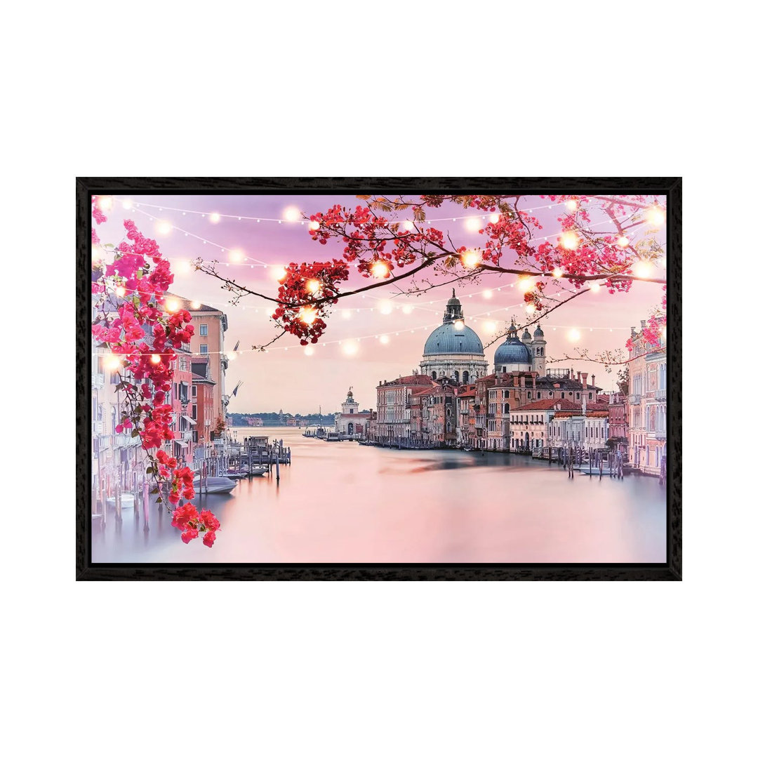 Romantisches Venedig von Manjik Pictures - Galerie-umwickelte Leinwand Giclée auf Leinwand