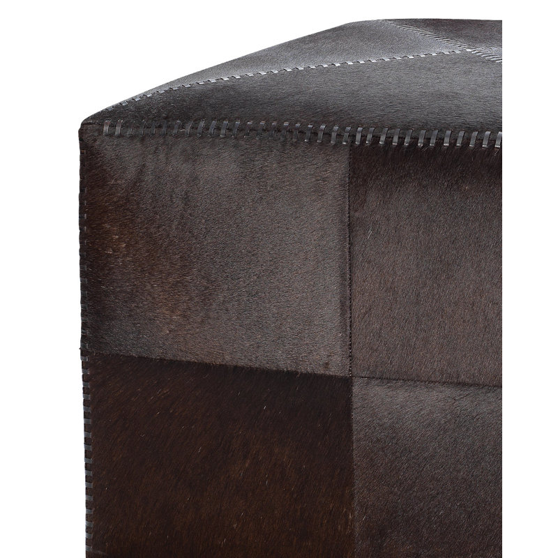 Square Pouf, Dark Brown