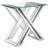 Bonnie X-base Rectangle Glass Top End Table