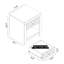 Table de chevet 1 tiroir avec tablette ouverte H 20,3 po Lukas Modern-77818554-105610567