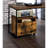 Weathered Oak & Black File Cabinet - Assembled, Wooden Top, Metal Legs, With Compartment And Locked Storage Drawer In Rectangular, Storage, Lock Assembled Construction