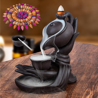 Waterfall Incense Burner Buddha's Hand Backflow Incense
