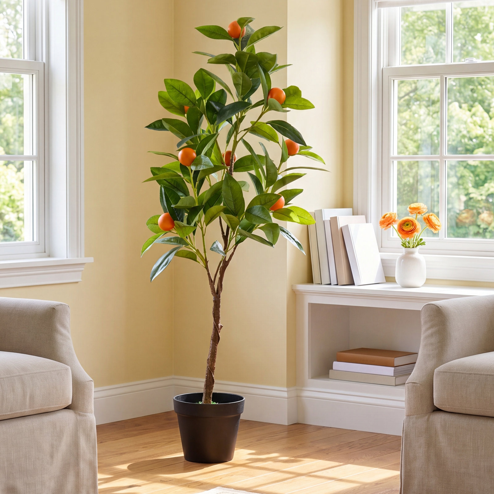 29'' Faux Orange Tree in Pot
