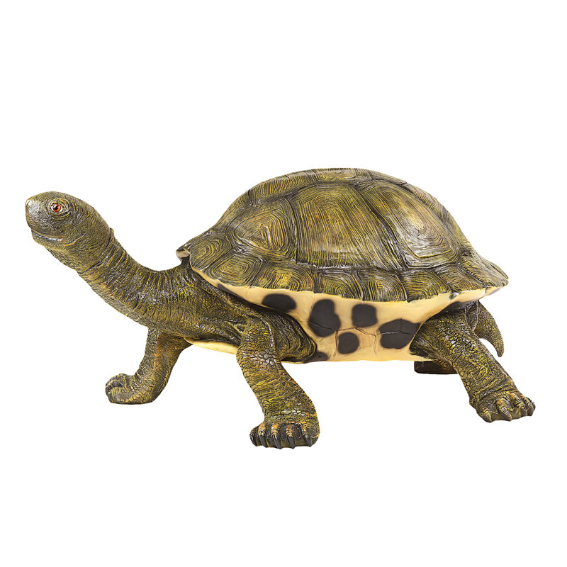Giant Hand-Painted Resin Tranquil Tortoise Garden Sculpture