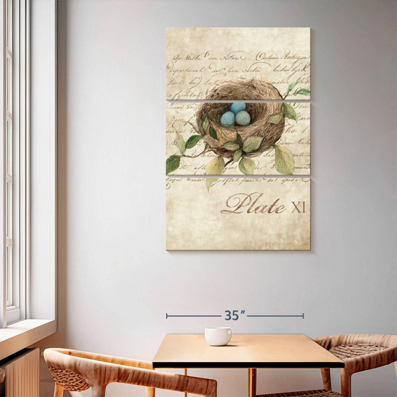 Brampt Bird Nest Study, 65" H x 42" W