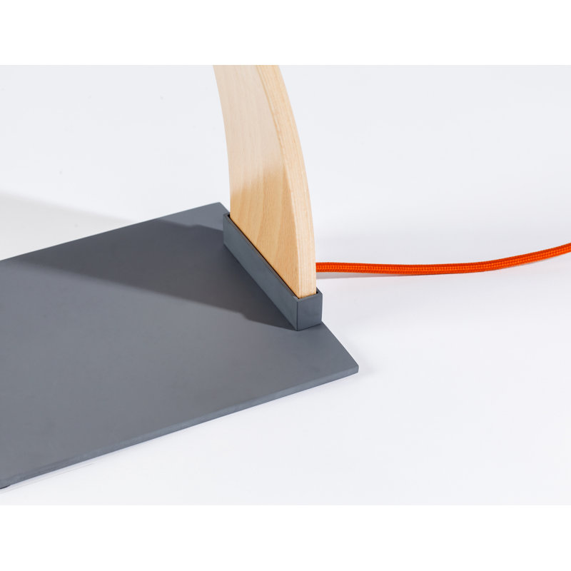 Lampe de bureau jaune 21,2 po Krauss, Gris foncé mat