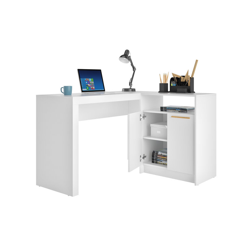 Zänger L-Shape Executive Desk, White