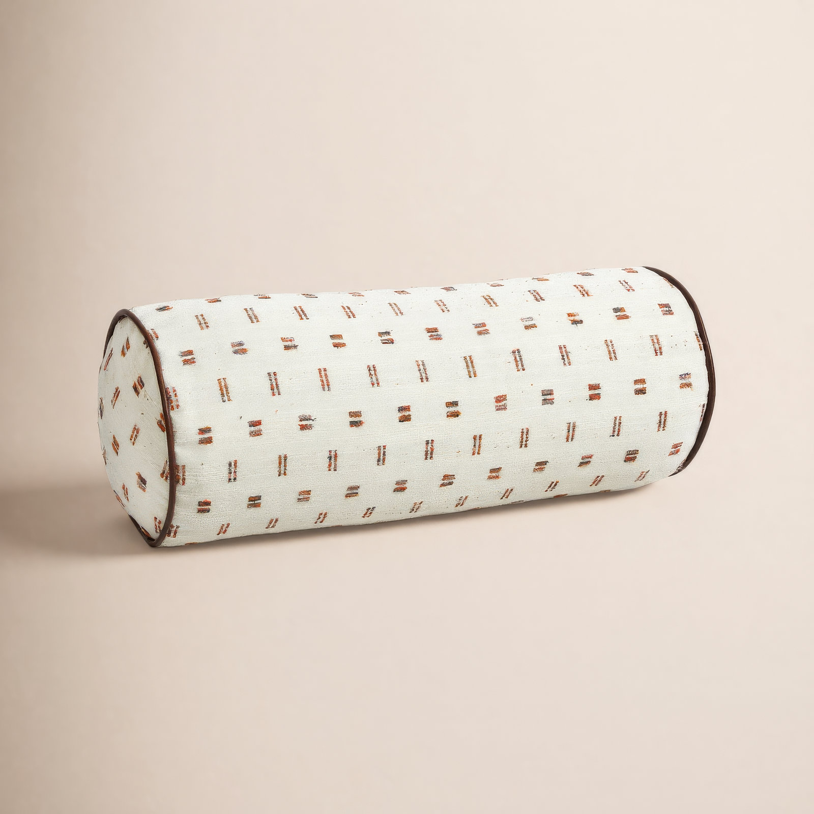 Zisper Geometric Throw Pillow, 24" W x 8" D, Ivory
