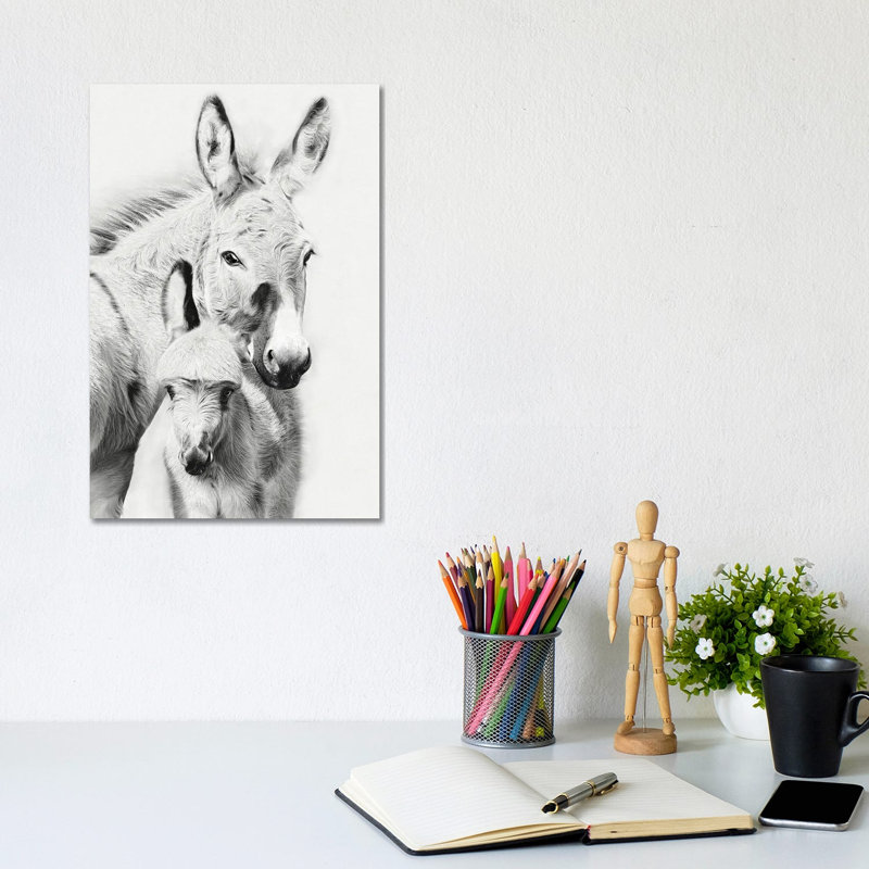 Donkey Portrait V by PHBurchett - Wrapped Canvas Gallery-Wrapped Canvas Giclée, 20.32 cm H x 30.48 cm W