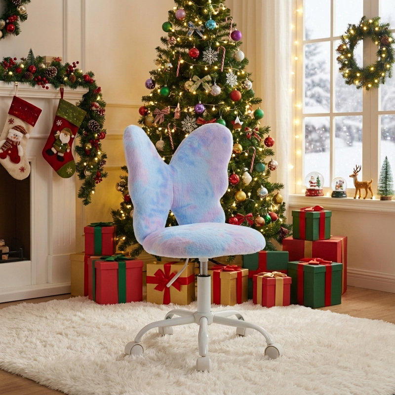 Chaise de bureau ou d'activité 19,75 po Aafia Kids, Bleu arc-en-ciel