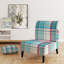 Fauteuil de chambre à motif tartan à carreaux bleu et rouge