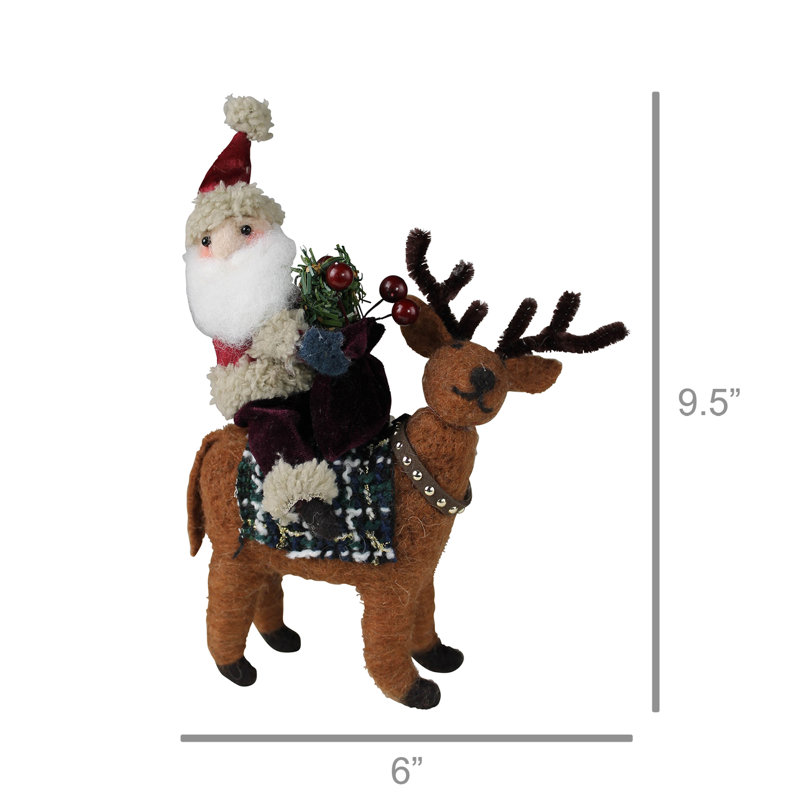 Père Noël sur un cerf