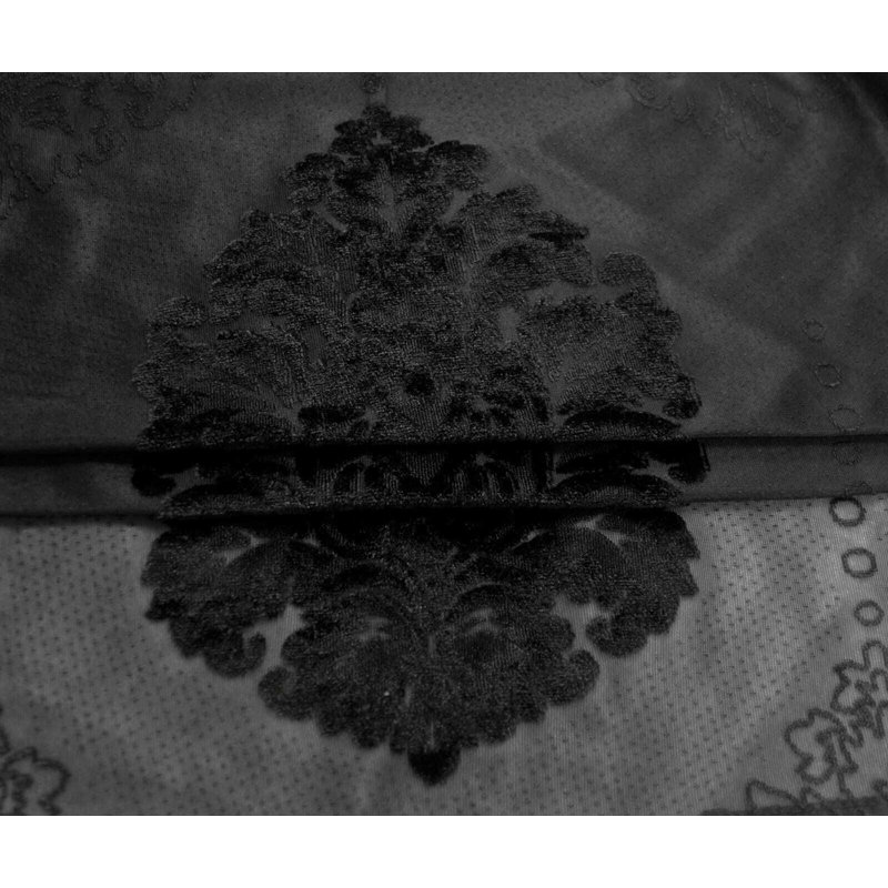 Hughesville Semi Sheer Curtain Single Panel, 140 W x 229 D cm, Black