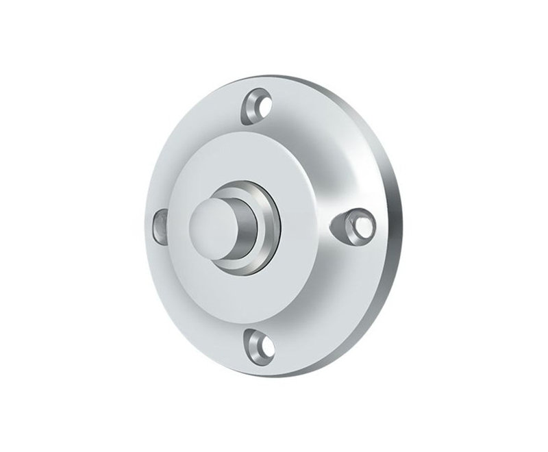 Clochette ronde contemporaine en chrome poli, Chrome poli